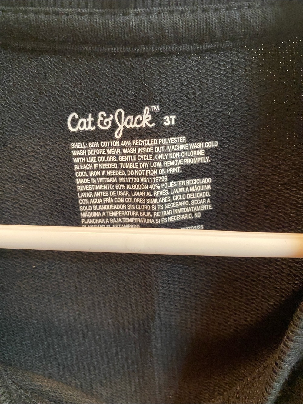 Cat & Jack Black Kids Sweatshirt with "Oh, Hey Ghoul!" Ghost Graphic - Picture 3 of 3